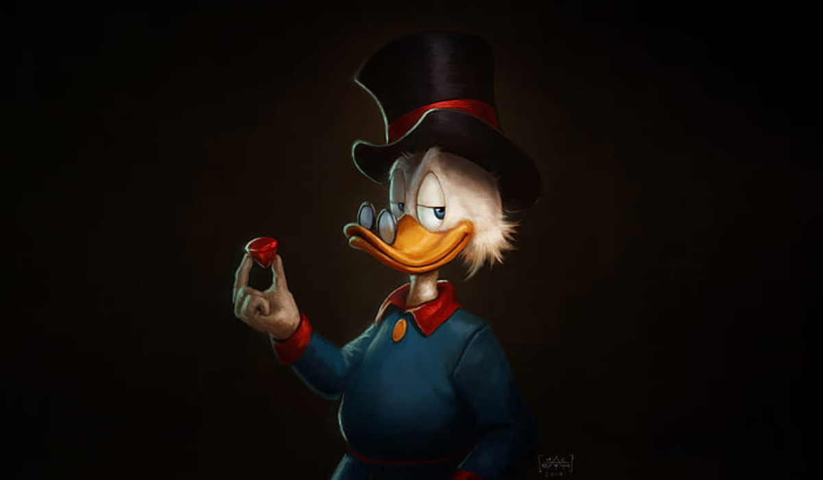 Uncle Scrooge, a character in this webtoonized episode of Donald Duck (Disney)